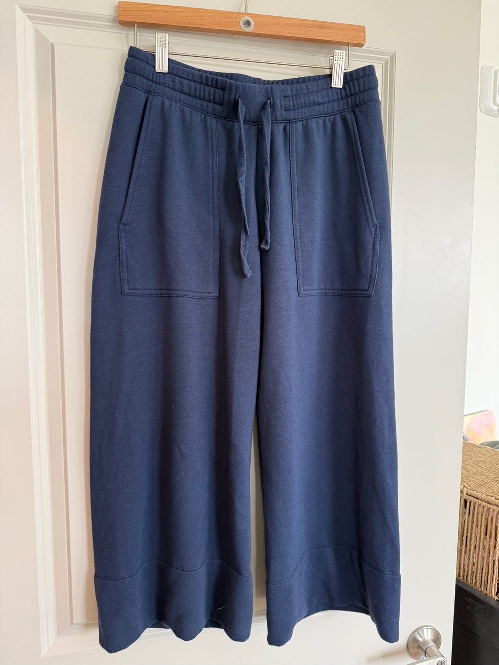 Quince SuperSoft Fleece Cropped Wide Leg Pants